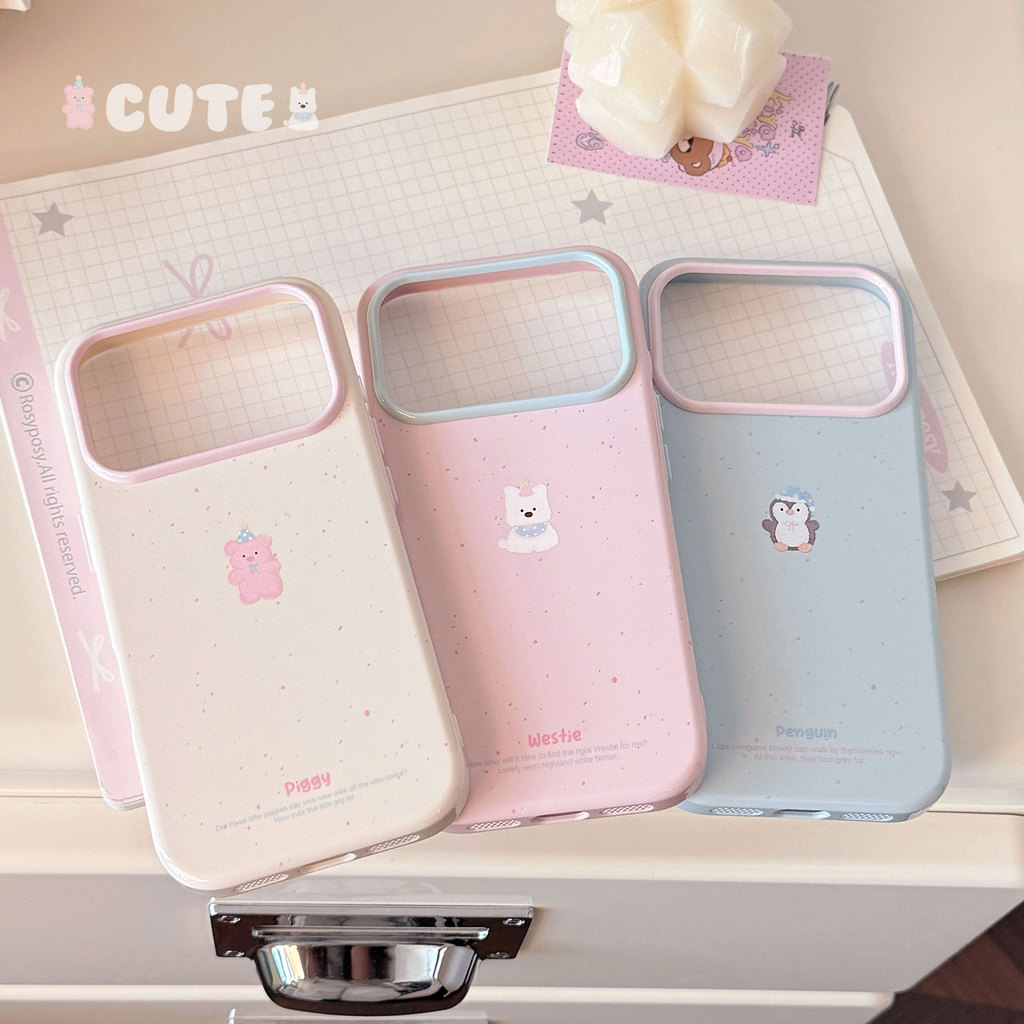 [Sheren] Ốp điện thoại thú cưng Mini dễ thương Thích hợp cho i17 16 15 14 13 12 11 pro max Vỏ bảo vệ