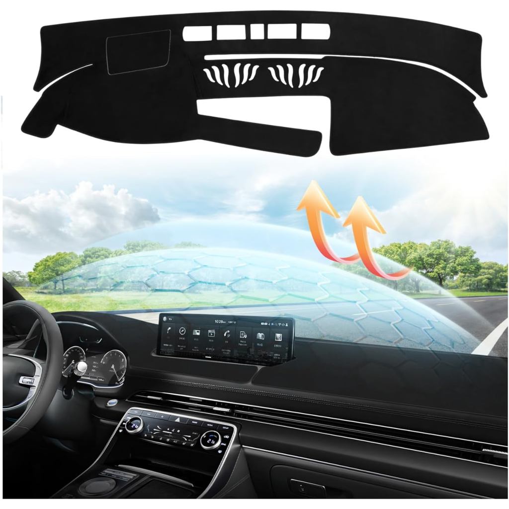 CARTIST Dash Cover Phù Hợp Cho Genesis GV80 2021 2022 2023 2024 2025 Tấm Che Bảng Điều Khiển Thảm Ch