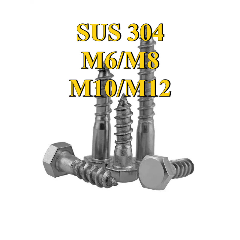 vít phong inox 304 Nhiều độ dài M6 / M8 / M10 / M12 * L25-200mm [CZT-MB-1]