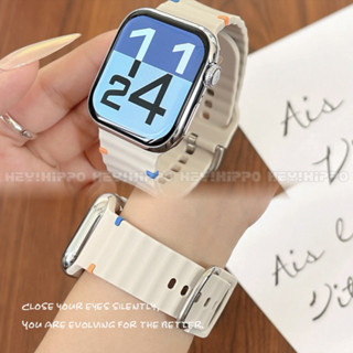 Dây đeo sóng màu trơn phù hợp cho iWatch 10 / 9 / 8 / 7 / 6 / 5 / SE / 4 / 3 / 2 / 1 dây đeo thoáng khí thể thao phù hợp cho 49 / 46 / 45 / 44 / 42 / 41 / 40 / 38mm
