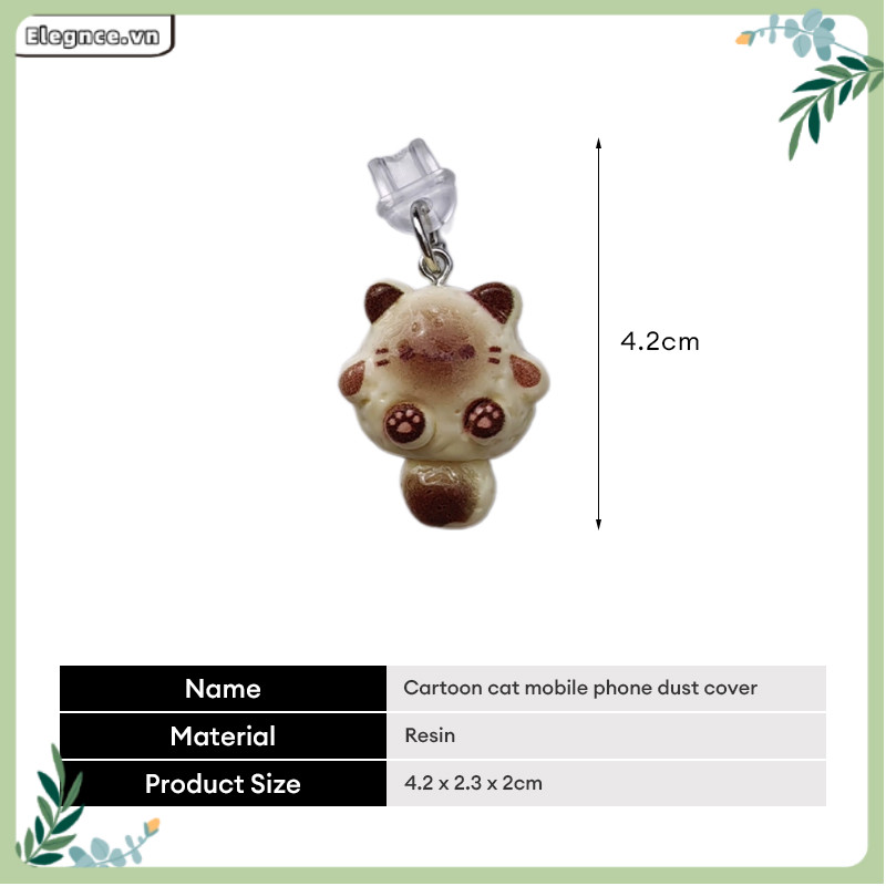 【Elevn】Phích cắm chống bụi điện thoại hình mèo hoạt hình sáng tạo cho cặp đôi | BigBuy360 - bigbuy360.vn