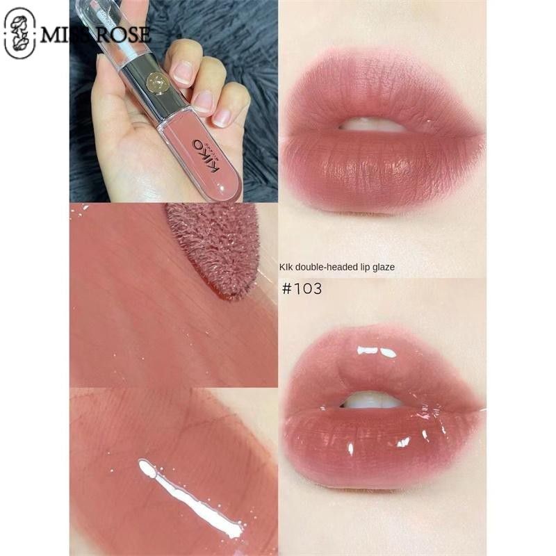 Miss Rose [ReadyStock] Son Bóng KIKO Double Lip Glaze Unlimited Double Touch 103 Mirror Water Lip Gl