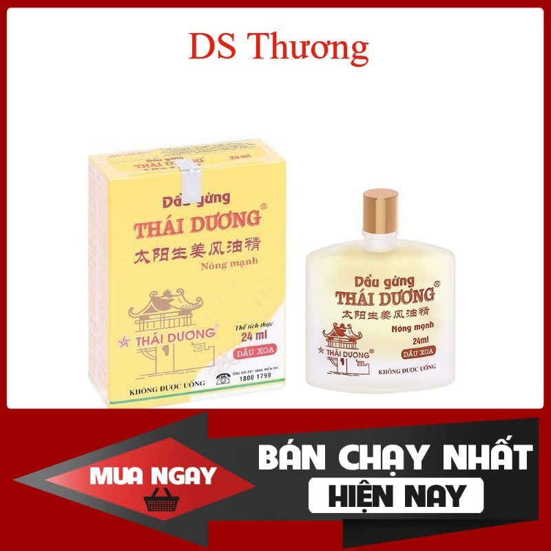 COMBO 2 HỘP Dầu gừng thái dương lọ 6ml