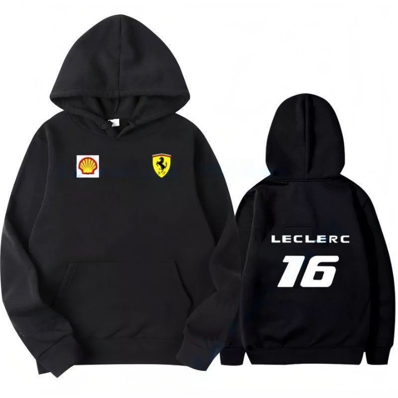 Áo khoác Hoodie F1 CHARLES ELC Ferrari Racer-Vỏ vải