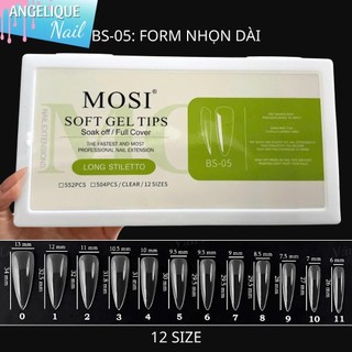  552 MÓNG   HỘP - 12 SIZE  TỔNG HỢP 07 FORM HOT TREND - MÓNG GIẢ   MÓNG ÚP   MÓNG TIP GEL MOSI 
