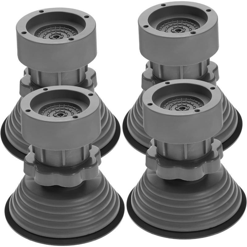 Set 4 Chân Kê Máy Giặt Tủ Lạnh, Chân Đỡ Đa Năng Chống Rung Lắc, Tăng Giảm Chiều Cao Chống Trơn Trượt, Đế Kê Chân Bếp Ga