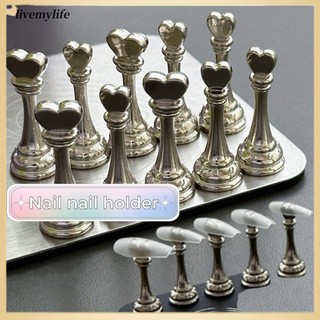 ✨ Đế giữ móng tay The Nail Base Wears The Nail Art Practice Móc nam châm siêu hẹp chắc chắn bằng Acrylic (livemylife)