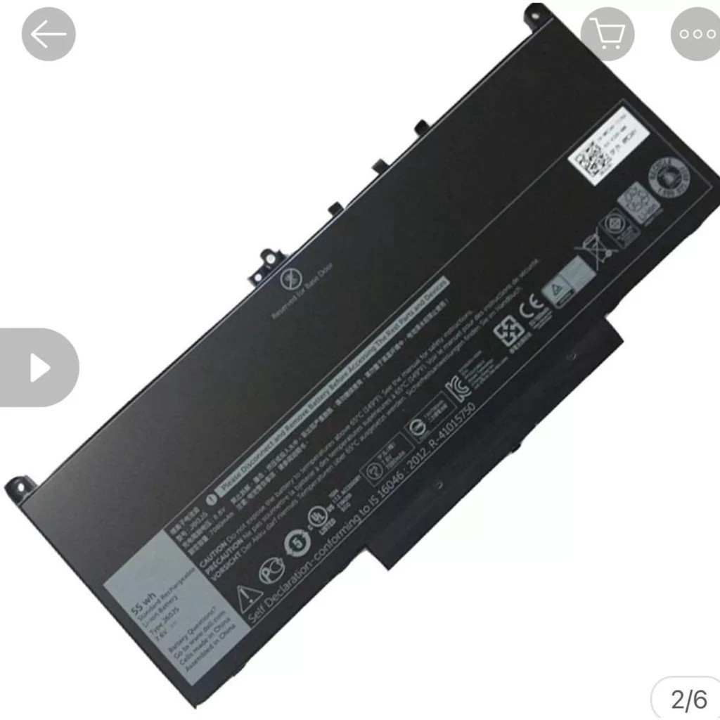 Pin laptop Dell Latitude E7270/E7470 J60J5 ZIN 55WH