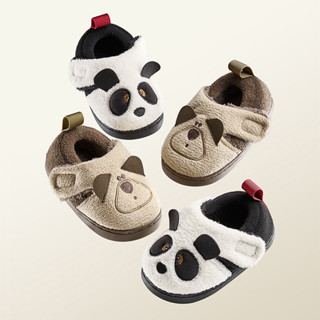  Cheerful Mario giày bông Gấu Trúc cho bé Velcro hoạt hình dễ thương giày cotton trẻ em mùa đông gấu động vật thời trang 