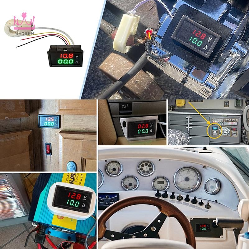 Maxrrh DC 300V Hall Ampe kế Vôn kế 50A 100A 200A 400A Sạc / Xả Màn Hình Phụ Kiện Mới