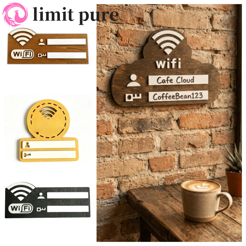 GIỚI HẠN PURE WiFi Mật khẩu Ký mộc mạc Mảng trang trí Airbnb