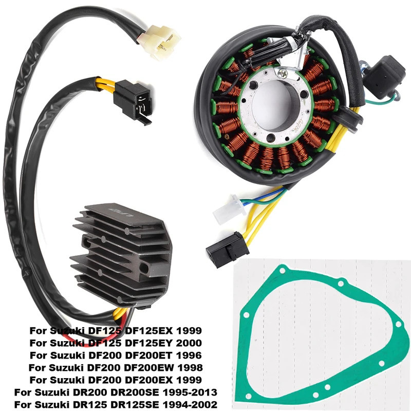 FW Bộ điều chỉnh xe máy Bộ chỉnh lưu cuộn dây Stator cho Suzuki DF125 DF125EX DF125EY DF200 DF200EX 