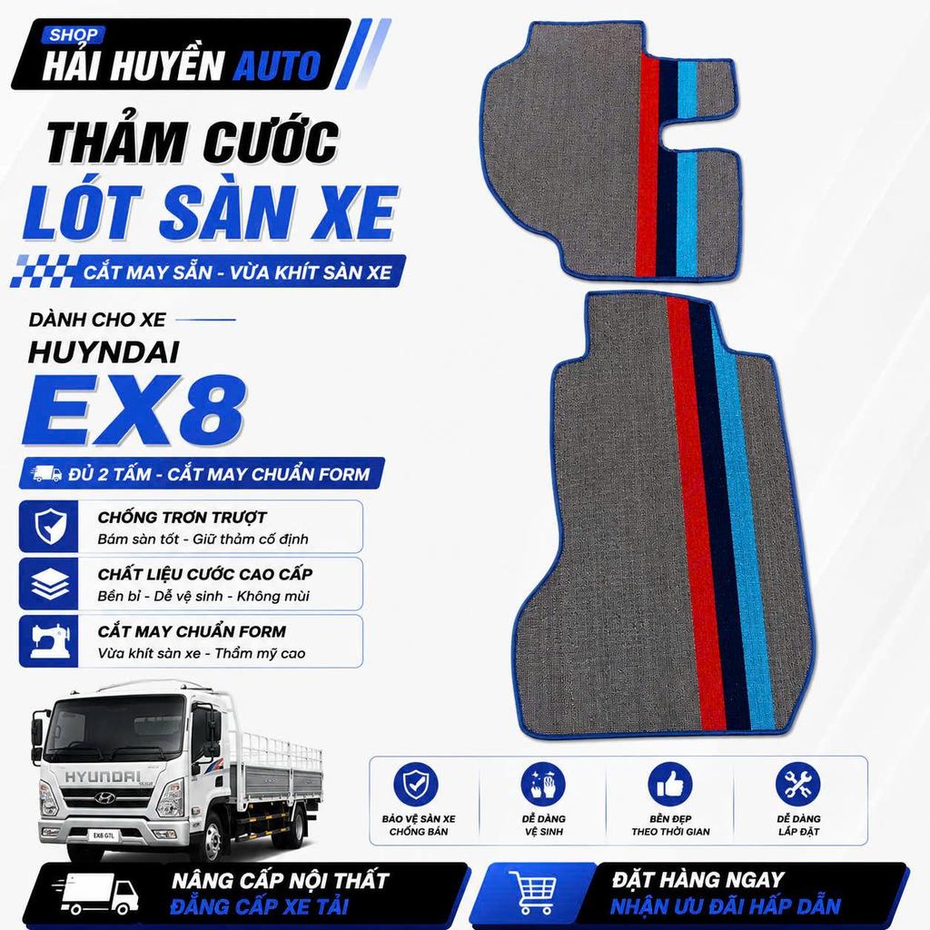 [EX8] Thảm cước xe Huyndai EX8 đủ 2 tấm cắt may chuẩn form xe chống thấm nước chống trơn chống trượt