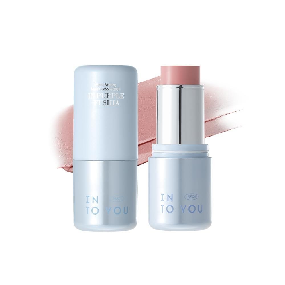 INTO YOU Cream Blush Stick Water Blurring, Que trang điểm đa năng 5 trong 1, Phấn má hồng dưỡng ẩm c