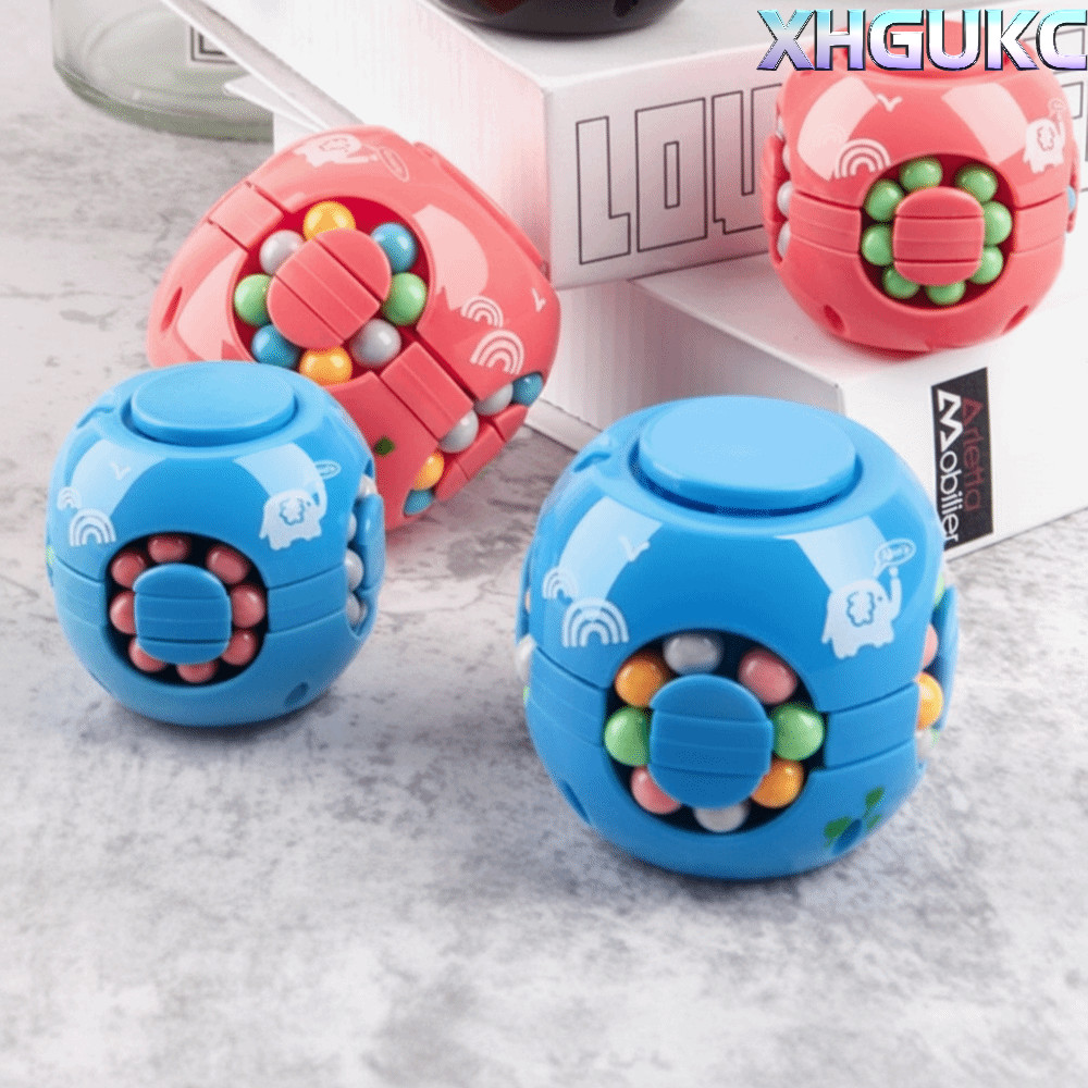 XHGUKC Xoay Bóng, Ngón Tay Con Quay Con Quay Bóng Magic Bean Cube Spinner, Nhựa Vui Nhộn Ngón Tay Sp