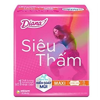 Băng vệ sinh Diana Maxi dày siêu thấm không cánh