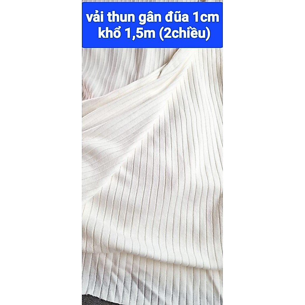 vải thun gân đũa (1cm)