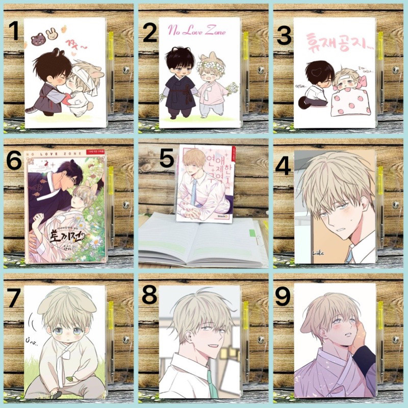 Sổ hình No love zone tặng kèm bút a6/ sổ tay yaoi no love zone bl