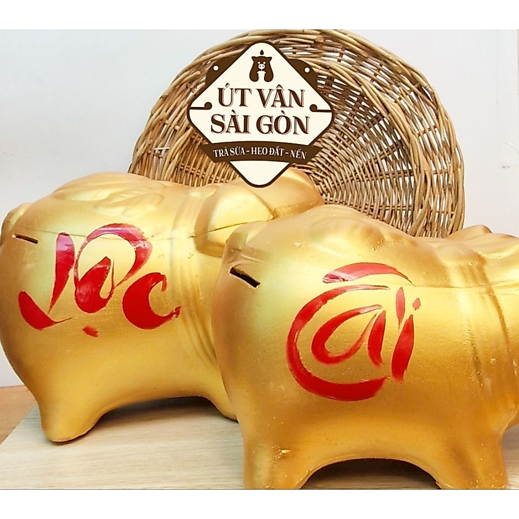 [ĐỦ SIZE]Heo đất Vàng"Tài Lộc" giá rẻ size M L XL