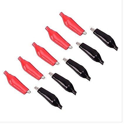 Combo 10 Kẹp Cá Sấu Loại 2.6cm (5 Đỏ - 5 Đen)