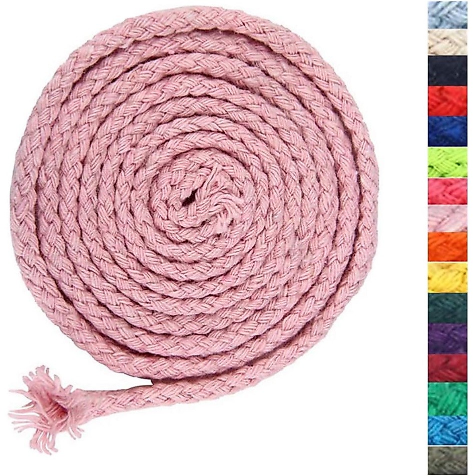 Cuộn Dây Cotton Bện 8 Sợi Tự Nhiên Rộng 5mm / 7mm * 10 Yards Dùng Làm Đồ Thủ Công DIY