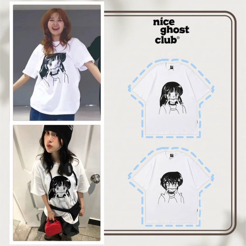 U8OJ 25New Korean model of crying and smiling girl NGC Short Sleeve T Women's T-shirt, same style as
