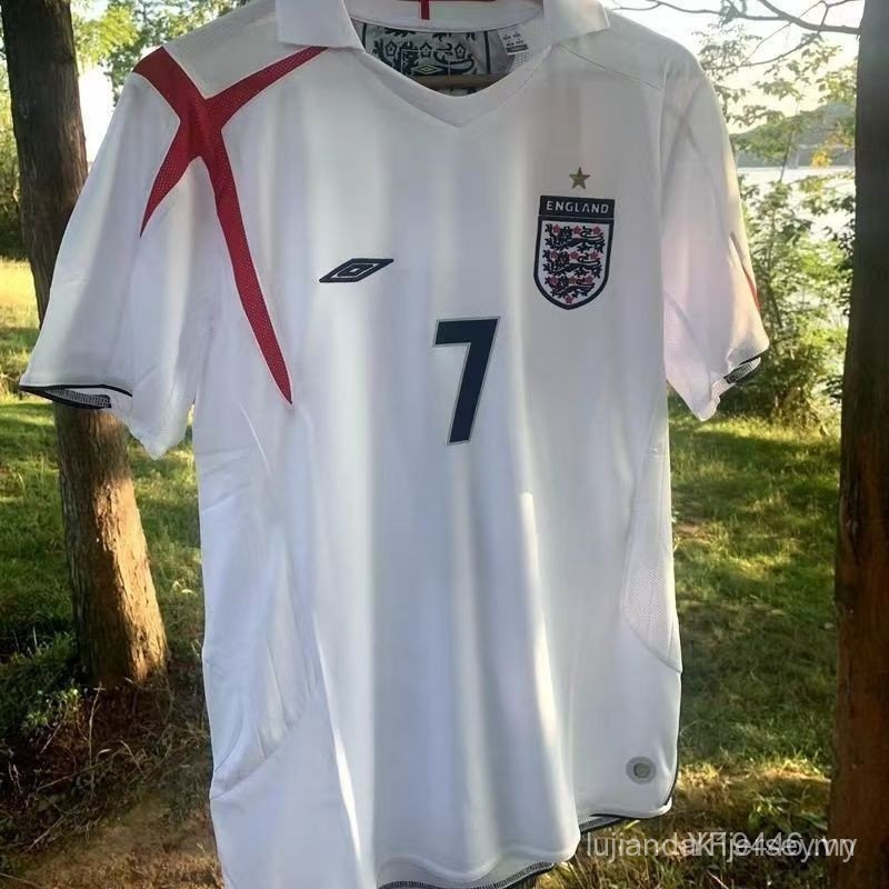 Anh Retro Jersey 2006 Đội tuyển Quốc gia Anh Áo bóng đá Anh Áo thi đấu sân nhà Unisex Tay ngắn Tùy c