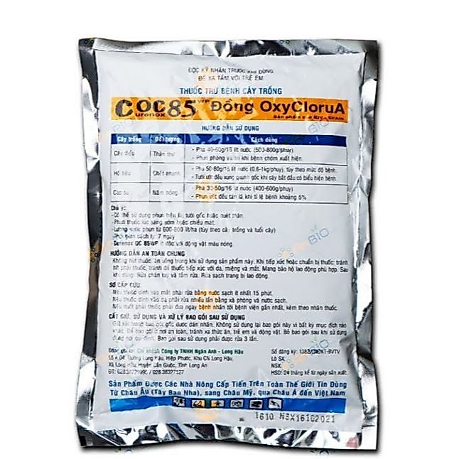 Đồng OxyClorua COC 85 Curenox WP - Tẩy rong rêu, Tẩy Rửa Vườn, Nấm hồng, Rỉ sắt (1kg)