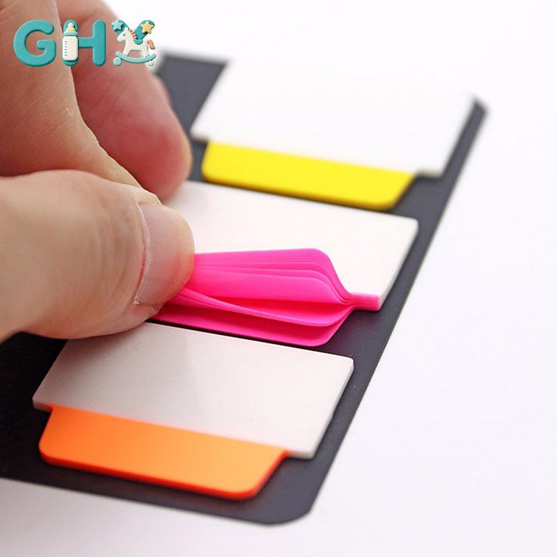 GHX 120 Trang Đơn Giản Nguyên Chất Trong Suốt Stiers Màu Nhãn Stiers DIY Stiy Notes Văn Phòng Đồ Dùn