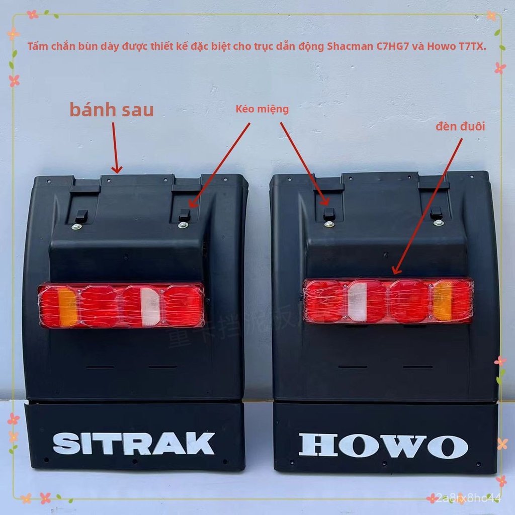 Chắn bùn bánh sau Sitrak C7H G7 Howo T7H TX phụ kiện bảo vệ bánh xe tải khỏi bùn đất chính hãng