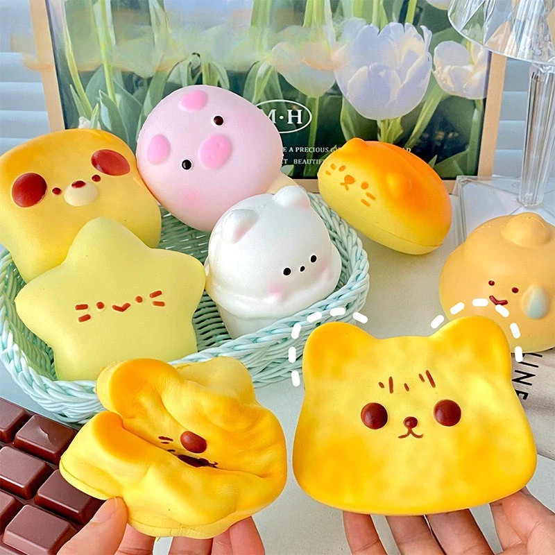Mèo Dễ Thương Thỏ Gà Bánh Ngọt Đồ Chơi Squishy, Tay Co Giãn Fidget Đồ Chơi Cho Văn Phòng Giải Trí | 