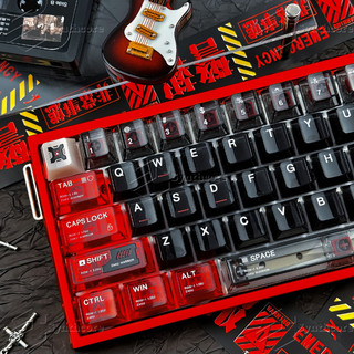 PC Mờ Keycaps Quá Trình In UV Zaku Gundam Trong Suốt Keycap Anh Đào Hồ Sơ Cho Bàn Phím MX