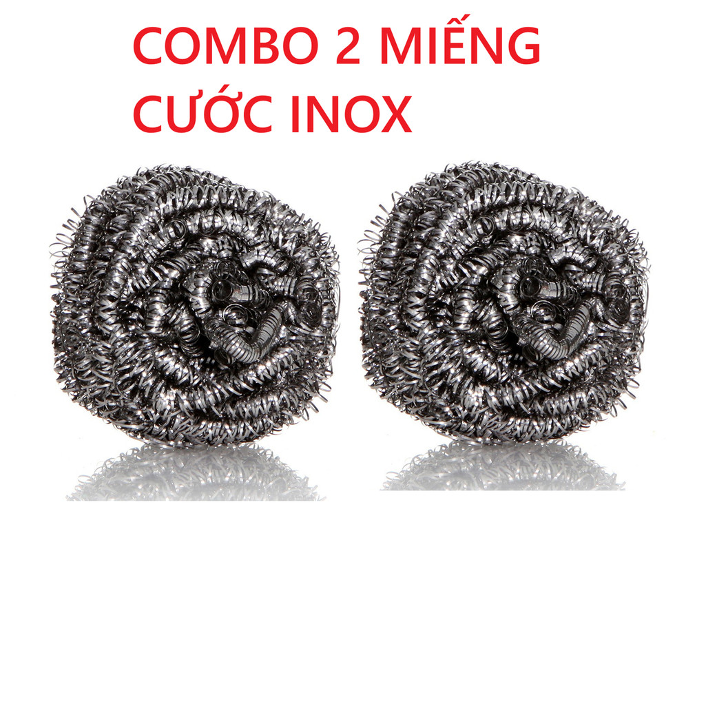 Combo 2 miếng cước inox chùi xoong nồi