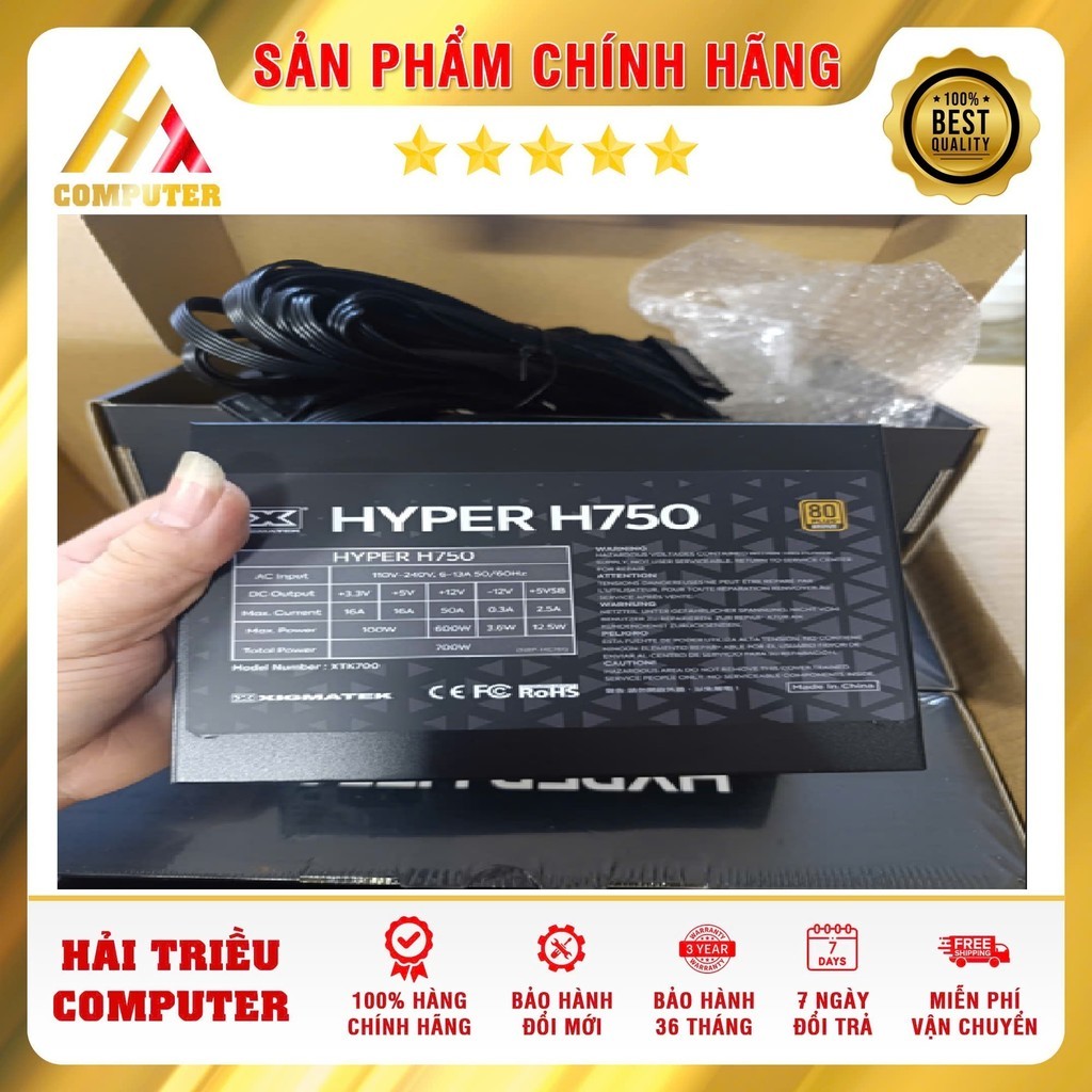 Nguồn Xigmatek Hyper H750 700W 80 Plus Bronze, Mới BH 36 Tháng