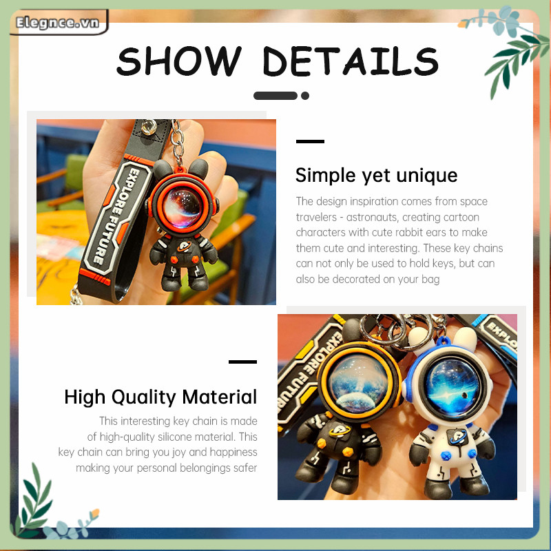 【Elevn】Móc khóa hình phi hành gia bầu trời đầy sao Mặt dây chuyền móc khóa ô tô sáng tạo Quà tặng cặp đôi | BigBuy360 - bigbuy360.vn