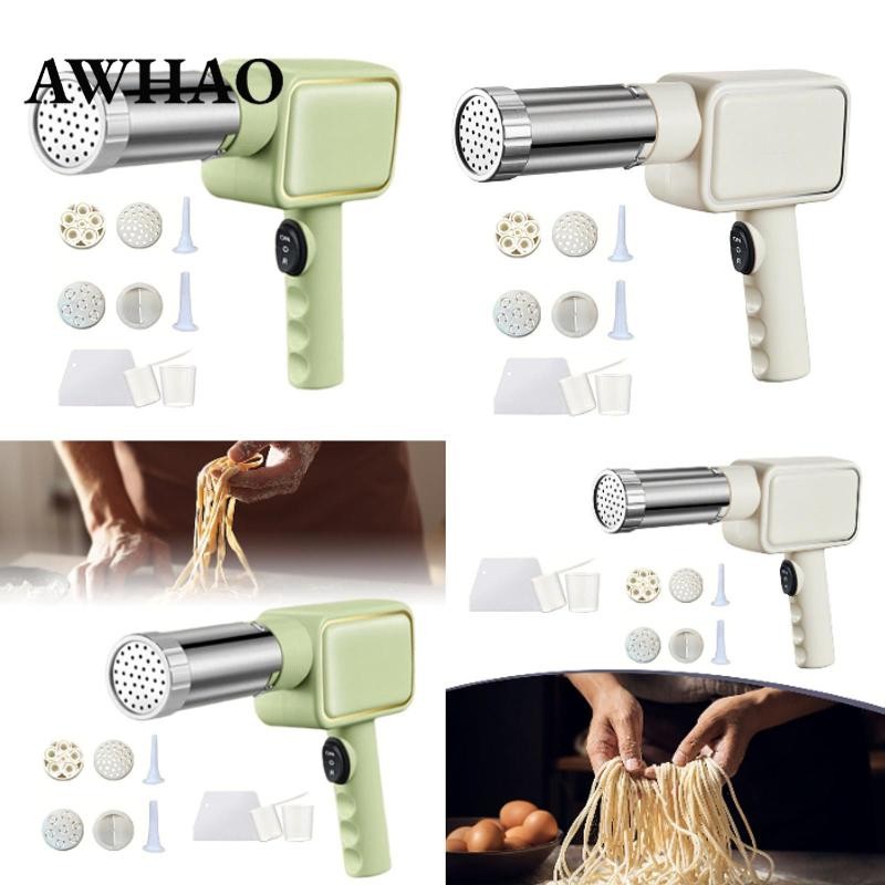 Máy làm mì điện AWHAO Máy làm mì điện 9 đầu Máy ép bánh mì cầm tay tự chế, cho Ramen Lasagna Nhà hàng tại nhà
