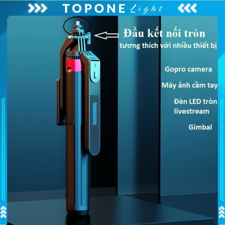 Gậy Chụp Ảnh 4 Chân P185 - Gậy Selfie Cầm Tay Tặng Kèm Remote, Chiều Dài Sử Dụng 30-180cm - Chính Hãng Top One | BigBuy360 - bigbuy360.vn