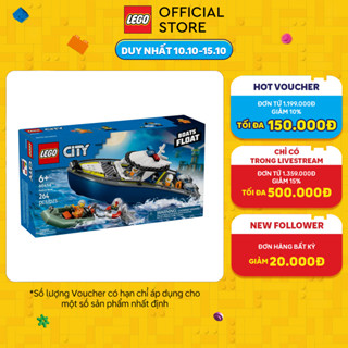 LEGO CITY 60456 Đồ Chơi Lắp Ráp Tàu Cảnh Sát – Truy Bắt Tội Phạm (264 chi tiết)