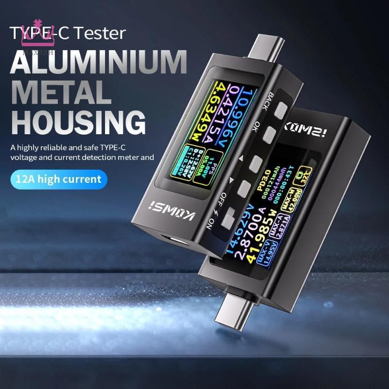 Maxrrh KWS-X1 Đa Năng Hiển Thị Kỹ Thuật Số Ampe Kế Điện Áp Đồng Hồ Đo Công Suất Type-C Điện Thoại Di