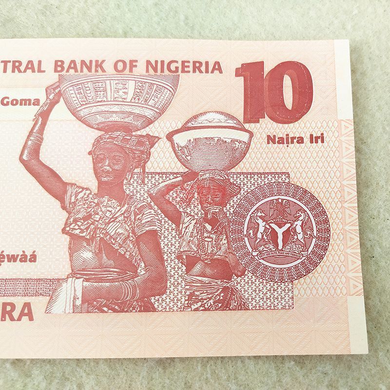 Nigeria 10 Nigeria Nyla Châu Phi Tiền Giấy Nigeria Sản Phẩm Mới Ảnh Tiền Bộ Sưu Tập An Ninh Tấm Đơn 