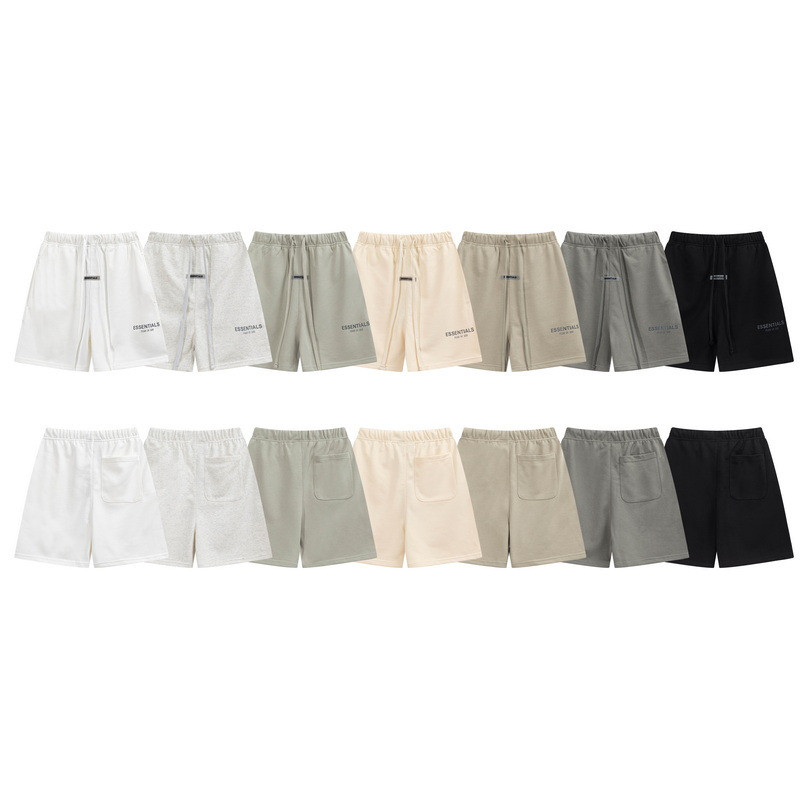 5LIM Double Line ESSENTIALS Reflective letters FOG Terry-cloth casual sports shorts