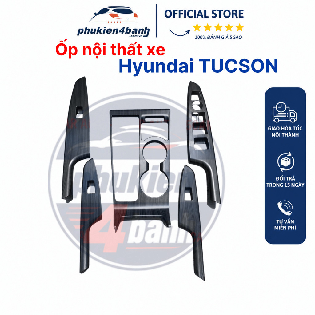 Tucson,Bộ ốp nội thất theo xe Tucson 2016 - 2020, Mẫu VÂN ĐÁ