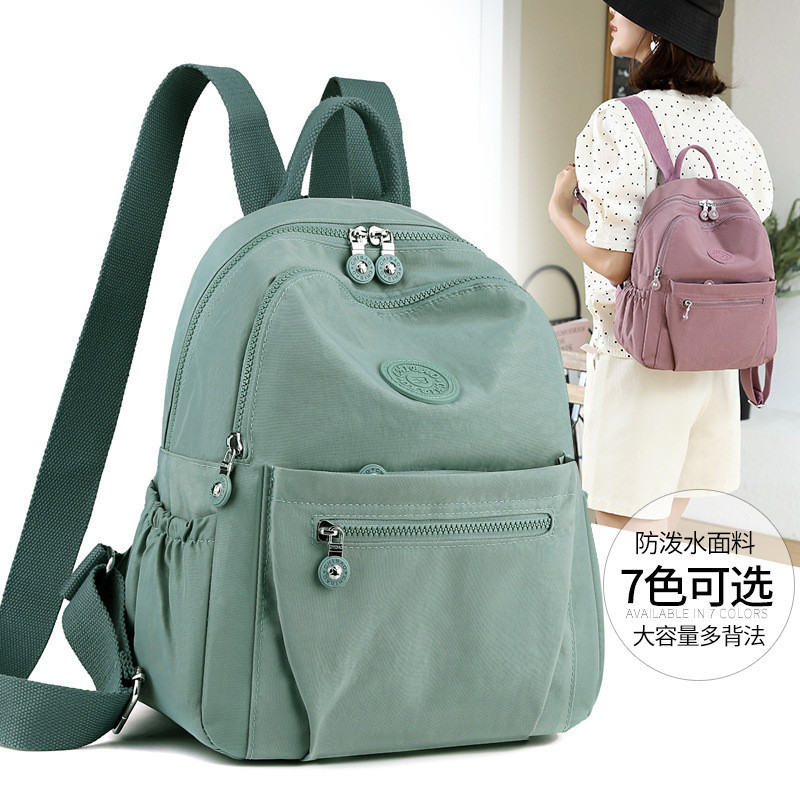 New style women's backpack, nylon fabric women's bag, fashionable, casual, lightweight, large-capaci
