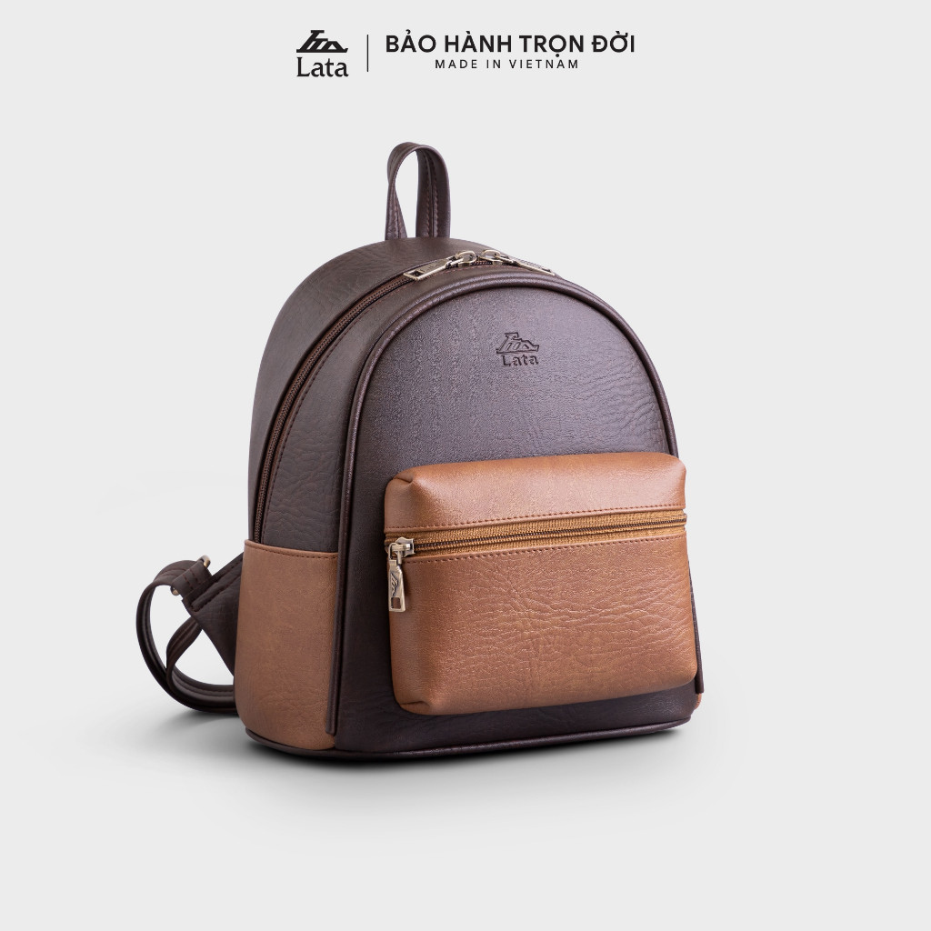 Balo Lata (Thời trang nữ mini cá tính cỡ trung - Balo da BAL75)