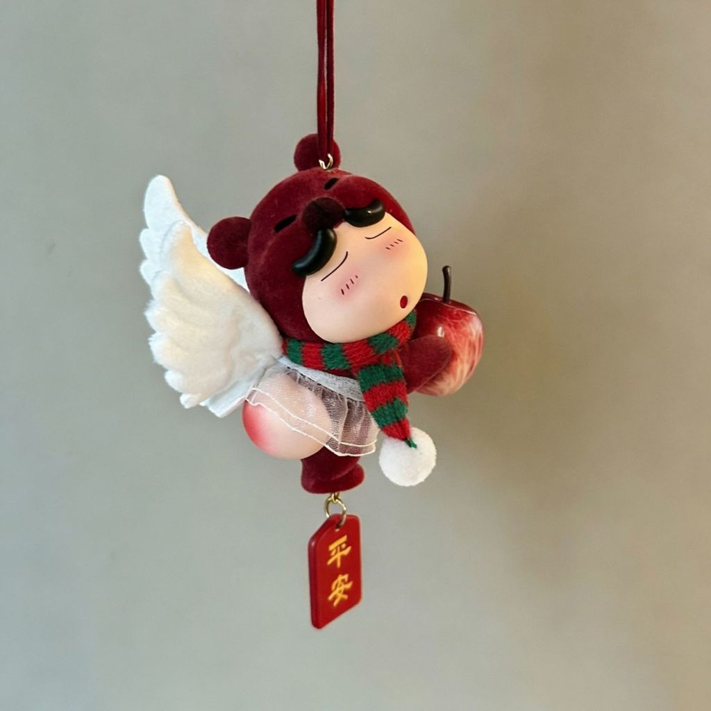Giáng Sinh Crayon Shin-Chan Mông Gấu Shin-Chan Mặt Dây Chuyền Ô Tô Treo Xe Trang Trí Quà Tặng Giáng 