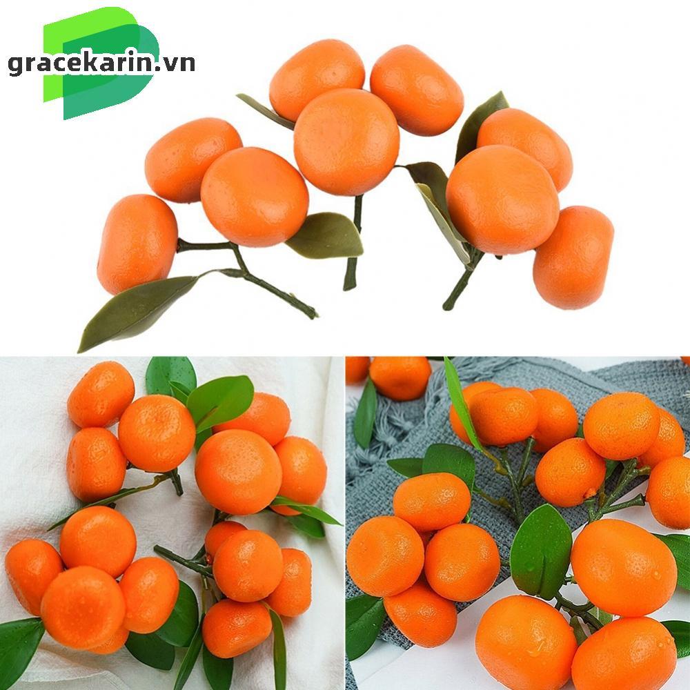 Fake Orange Artificial Fake Food Diameter 3.7cm For Table Bar Decorations