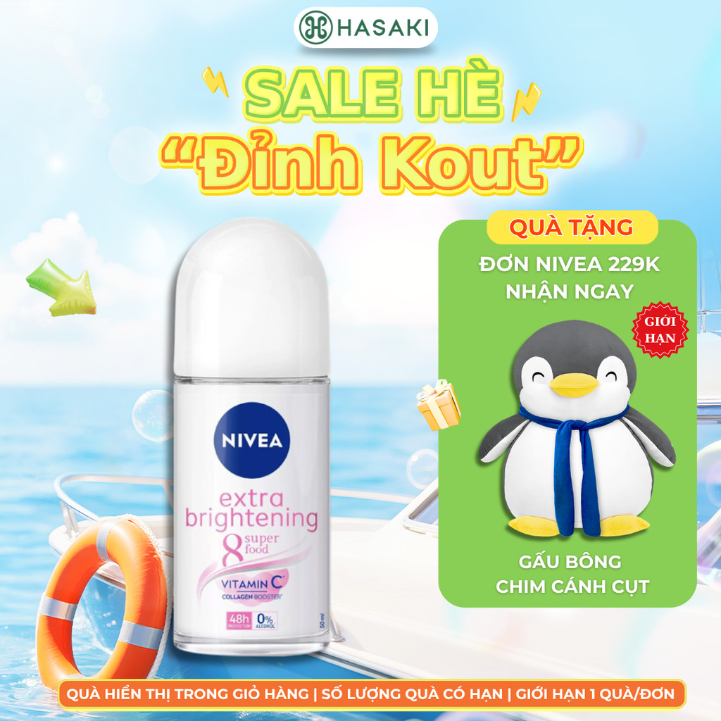 Lăn Khử Mùi Nivea Extra Brightening Sáng Mịn Tối Ưu 50ml Extra Brightening Hasaki  Chính Hãng