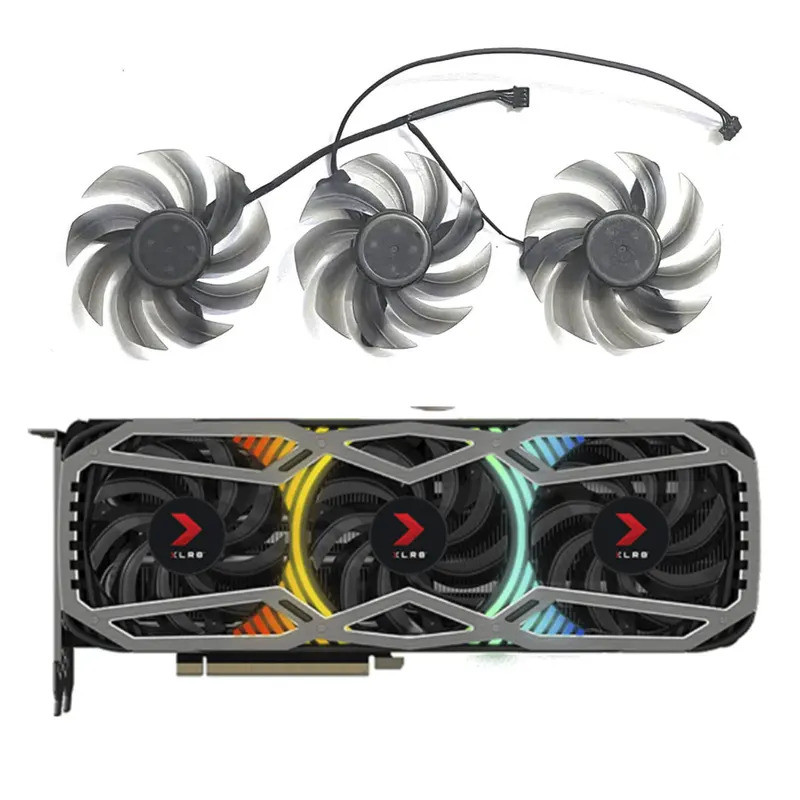 * Dành Cho PNY RTX 3070 3070Ti 3080Ti 3090 24GB XLR8 Card Đồ Họa Chơi Game Card Đồ Họa Quạt Làm Mát 