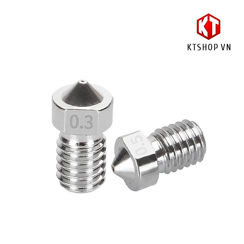 Đầu phun E3D 1.75mm bằng thép không gỉ