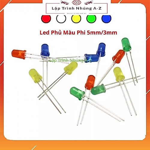 [Lập Trình Nhúng A-Z][G26] Combo 20 Con Led Phủ Màu Phi 5mm/3mm